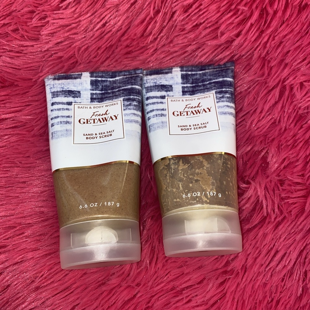Bath and Body Works FRESH GETAWAY Sand & Sea Salt Body Scrub 6.6 oz 2x